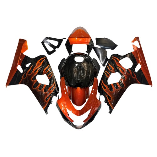 Black orange flames fairing - orange,