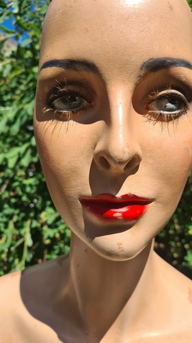 Vintage female mannequin head - vintage, mannequin,head