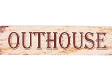Metal Outhouse Sign 15 X 4