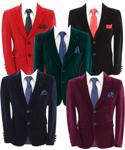 Boys premium velvet blazer - boys,