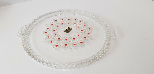 Vintage crystal glass tray - crystal,