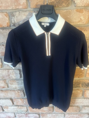 Reiss men navy zip neck - men's,