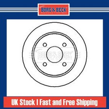 2x Brake Discs Solid For Ford