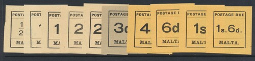 Malta 1925 d1 d10 mint - malta, ½d-1/6