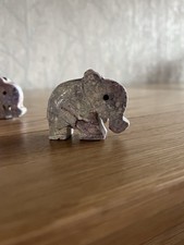 4 Elephants And LOVE Heart Shape Stone