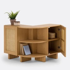 Scandi Oak Cane Behind Sofa