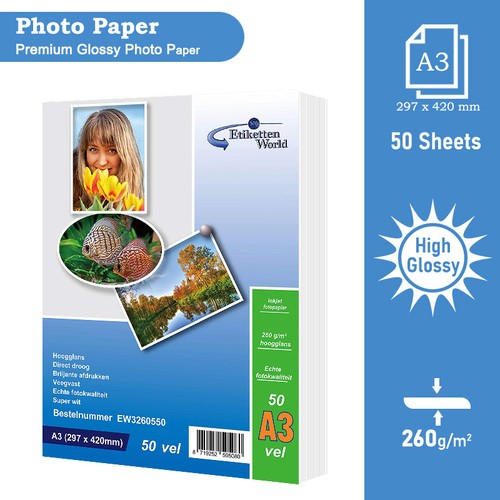 Sheets glossy photo - glossy, paper