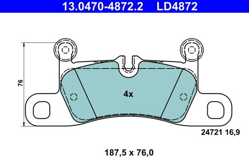 Brake pad set - brake, ate