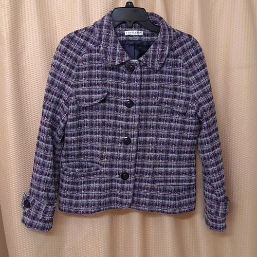 Pendleton purple plaid button - purple,
