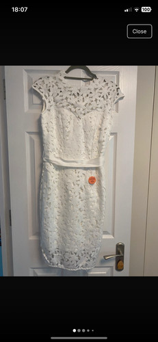 White cocktail dress - cocktail, chi