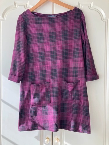 Purple black plaid - black, shift