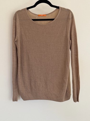 Hugo boss beige textured knit - hugo,