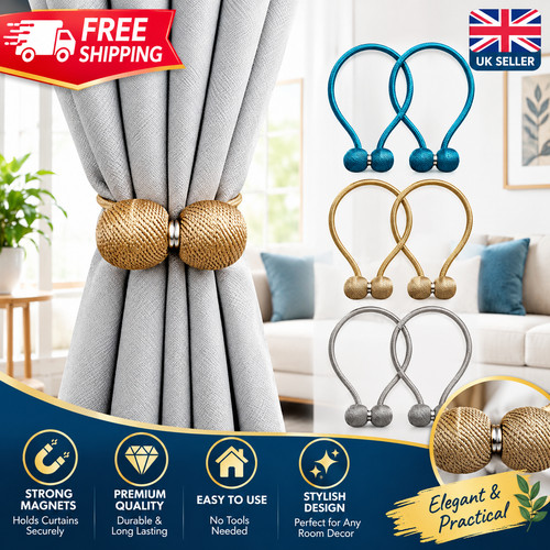 Strong magnetic curtain tie - 2x,