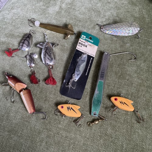 Group old vintage fishing - of,