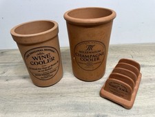 Henry Watson Pottery Original Suffolk Wine , Champagne Cooler And Toast Rack Set