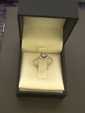 Masami Lab Diamond Halo Engagement Ring 0.25ct Pave Set in 925 Sterling Silver