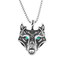Vintage  Wolf Head Viking Mens