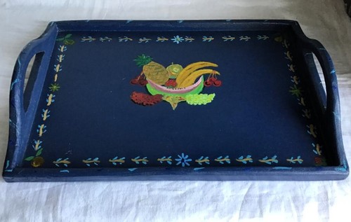 Vintage signed french wooden - signed,