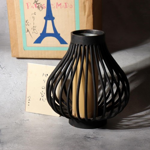 Artistic japanese iron vase - japanese,