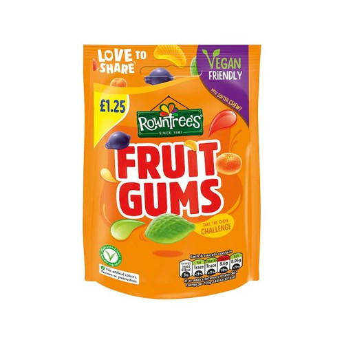 Rowntree fruit gums 120g - fruit,