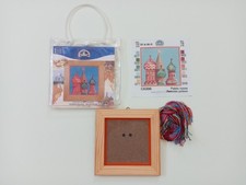 DMC Tapestry Kit Russian Palace With Frame 4'' X 4'' Canvas Thread Needle Frame