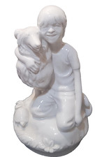 SPODE PAULINE SHONE best friends boy and his dog 8" collie sheltie figurine
