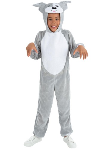 Dog costume grey - costume, kids