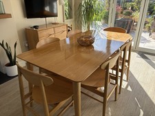 Solid Oak 6ft Dining table with 6 Chairs