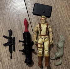 Vintage GI Joe Figure DUSTY Desert Trooper and SANDSTORM Euro V3 RARE