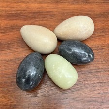 5 polished stone eggs