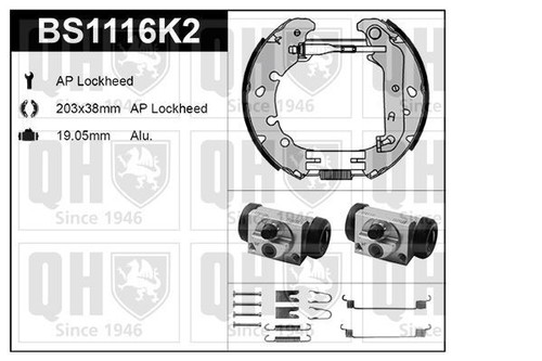 Brake shoe kit auto - qh,