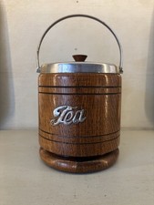 Vintage Oak and Chrome Plated