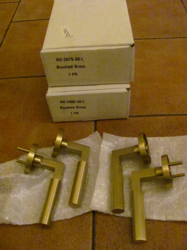 Door handles solid - door, brass