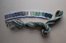 Embroidery Bundle 30 Threads: SEA GREEN Cotton/Wool/Perle/Silk/Viscose/Gimp