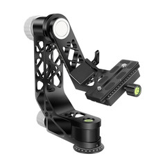 720° Fully skeletonized cantilever Gimbal Tripod Head With Quick Release Plate 