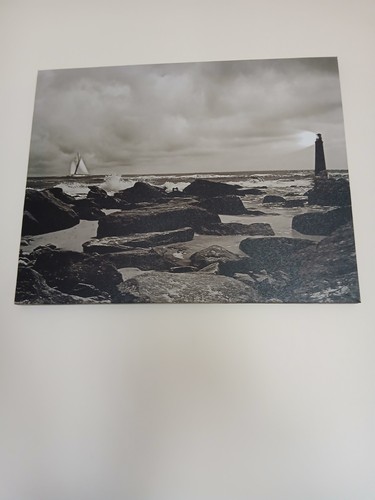 Black white canvas - black, print