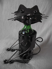METAL CAT WINE BOTTLE HOLDER