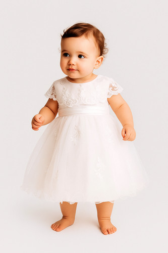 Baby girls christening lace - baby,