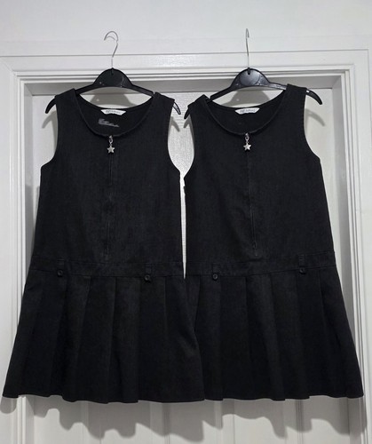 Girls grey school pinafore - school,