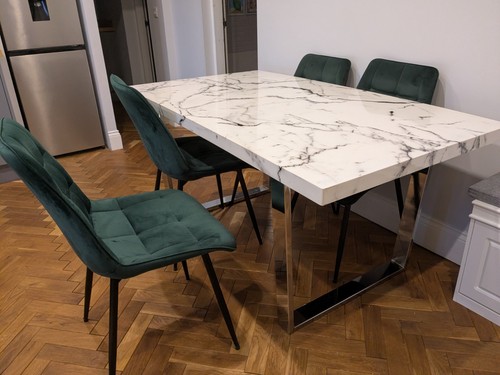 Dining table and chairs - table, set