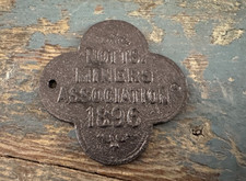 NOTTS MINERS ASSOCIATION COLLIERY PIT TOKEN TALLY UNION BADGE 1896