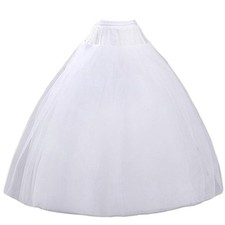 Hoopless Petticoat Crinoline Underskirt Skirt 8 Layers Floor Length Ball Gown...
