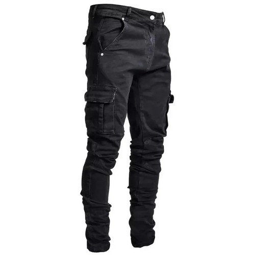 Men slim fit cargo jeans - cargo,