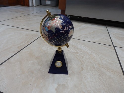 World globe inlaid blue - world,