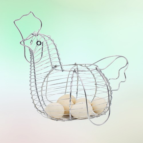 Plated silver hen shaped - plated, egg