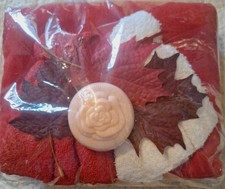 Christmas Towel, soap And Flannel Set . Red Xmas gift.