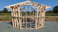Glamping pod frame kit, garden office Frame 4.0m(Wide at the base) x 3.185m (H)