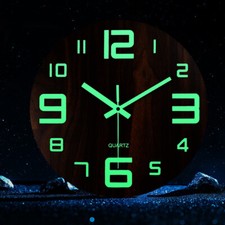 12 Inch Modern Wooden Silent