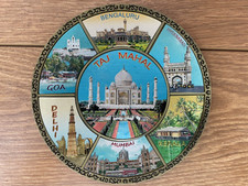 Taj Mahal Collectors Metal Decorative Plate in Very Good Condition