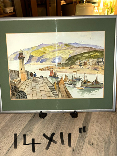 Vintage cornish harbour - vintage,
